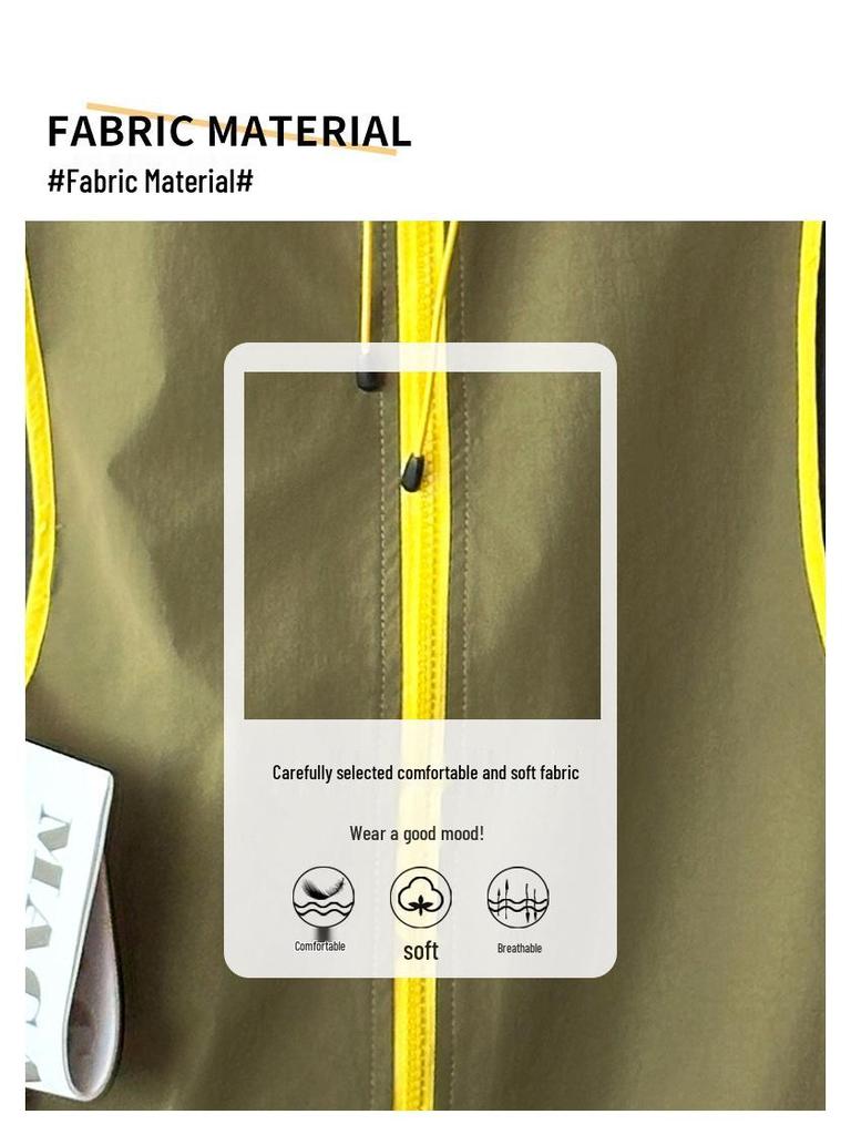 Flickors färgblocksvindjacka - Vår/Höst 2025, Med huva, Vindtät, För mellanstora och stora barn