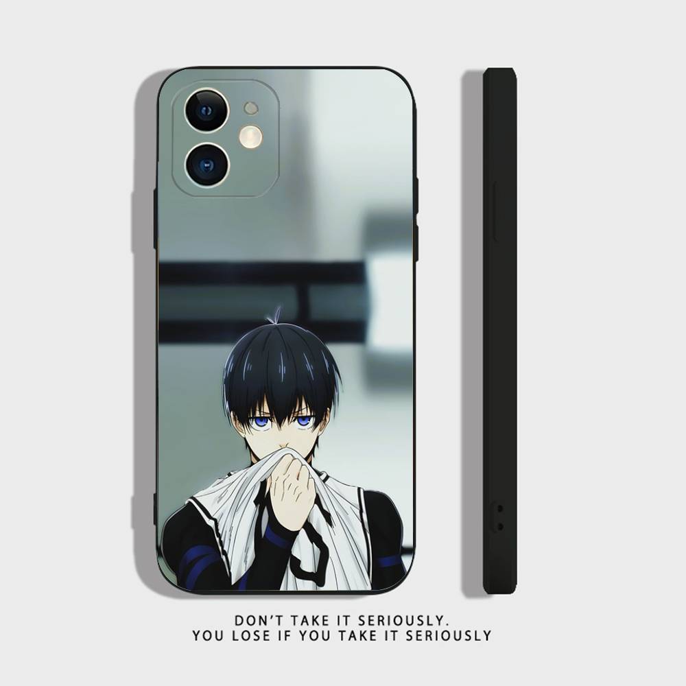 A-Anime Blue Lock Phone Case For iPhone 17,16,15,14,13,12,11,XR,Pro,XS,Max,XR,Plus,Mini Soft Silicone Black Shockproof