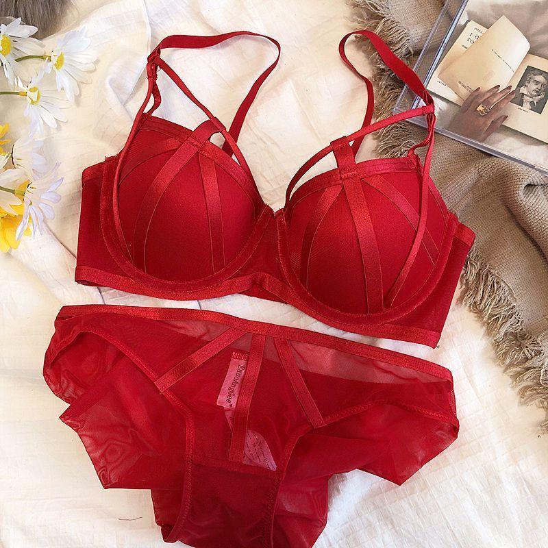 Sexy Unterwäsche Damen Anzug, kleine Brüste zeigen groß, Push-up BHs, seitliche Brüste zusammenführen, Anti-Hänge-BH, verstellbarer Oberteil-Stütz-BH