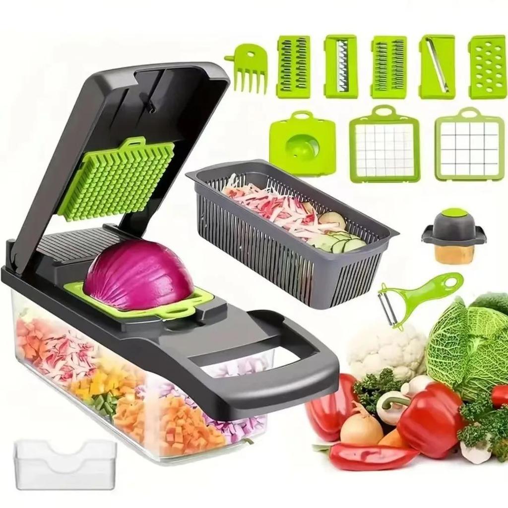 Multi Functional Vegetable Slicer 16 In 1, Fruit and Ingredient Slicer, Vegetable Slicer, Dice Cutter, Kitchen Accessory.