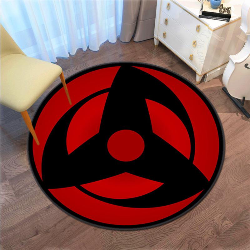 Famous cartoon NARUTO protagonist Uzumaki Naruto round carpet soft home decoration anti-slip door mat outdoor picnic mat carpet M2