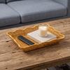 Plastic Hand Woven Storage Basket Rectangular Bread Storage Tray Durable Fruit Plate  Picnic