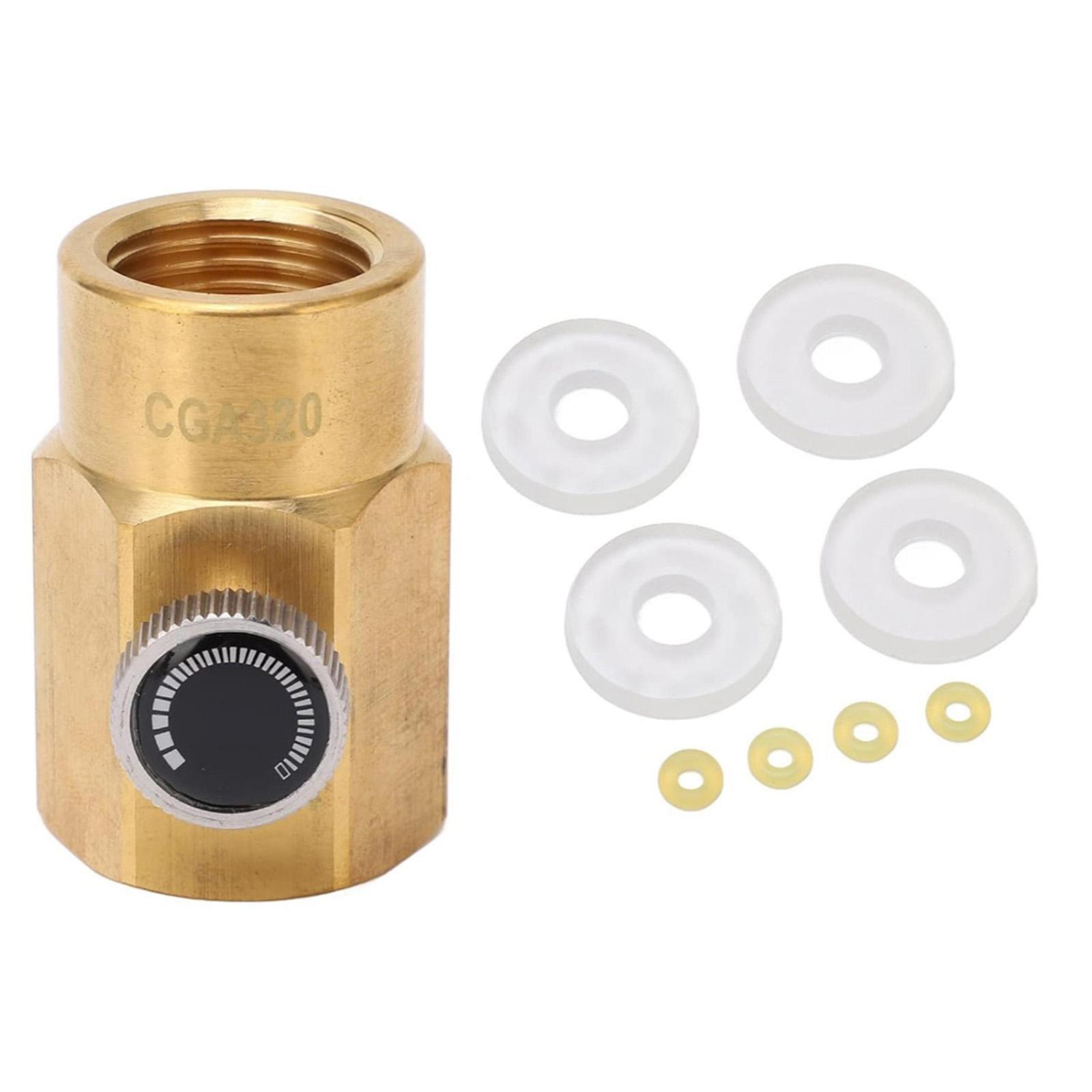 

Thread Converts Adapter Brass CO2 Filling Adapter Bottle Refill Adapter with Relief Valves Suitable for CO2 Beverage