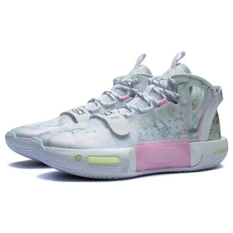 Li Ning Shadow 4 V2 Textil, Synthetikleder Dämpfung Rutschfest Abriebfest Mittelhohe Basketballschuhe ABPT015-7