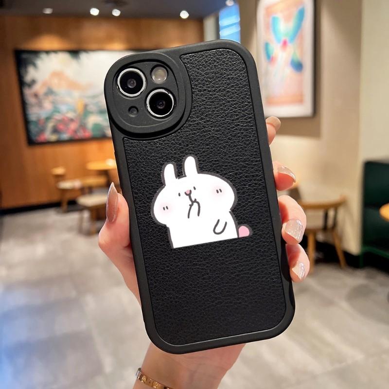 Cute Bunnys Phone Case For Apple Iphone 13 14 Pro 11 12 Mini Max X Xr Xs 8 7 Puls Lambskin Silicone Cover