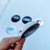 For Audi  A34Pcs For Audi A1 A3 A4 A5 A6 A7 Q3 Q5 Q7 RS3 RS4 RS5 S3 S4 56mm Car Wheel Hub Cap Center Sticker Emblem Badge Decal Accessories