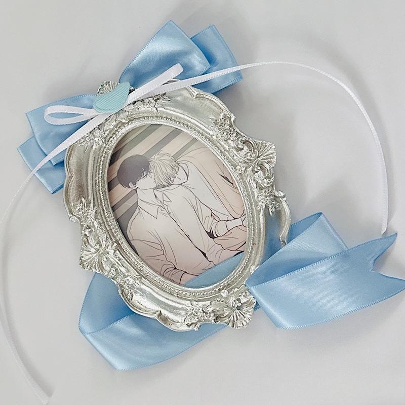 Vintage Photo Frame Card Holder with Cute Bow Knot 3 Inch Kpop Idol Photocard Sleeves Kawaii Card Binder European Style 2025 New