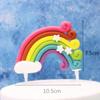 Rainbow Cake Topper Set with Balloons Cloud Butterfly Girls Birthday Party Decor