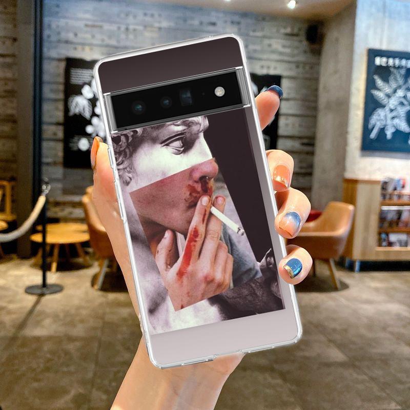 

Art Aesthetic David Eyes Phone Case for Google Pixel 8 7 6 5 4 4XL Shockproof Soft 7A 6A 5A 4A 3A 3AXL Pro 5G Transparent Shell Pixel 6