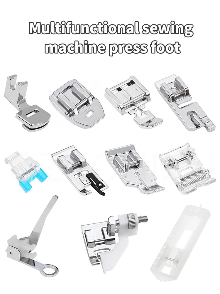 11-teiliges Set Haushaltsnähmaschine Nähfuß-Set, Haushalts-Multifunktionsnähmaschinenzubehör