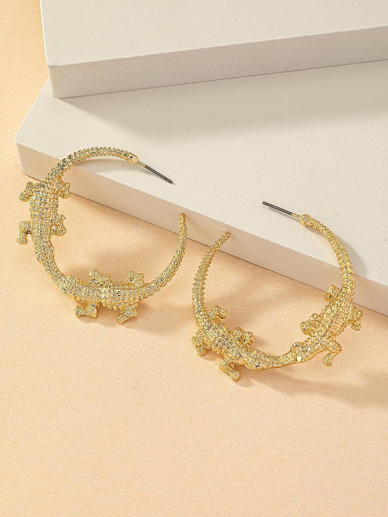 Euro-American Crocodile Earrings