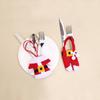 1Stk/ Heißer Verkauf Weihnachten Besteck Messerhalter Besteckset Weihnachtskleidung Hosen Weihnachten Messer und Gabel Tasche Set