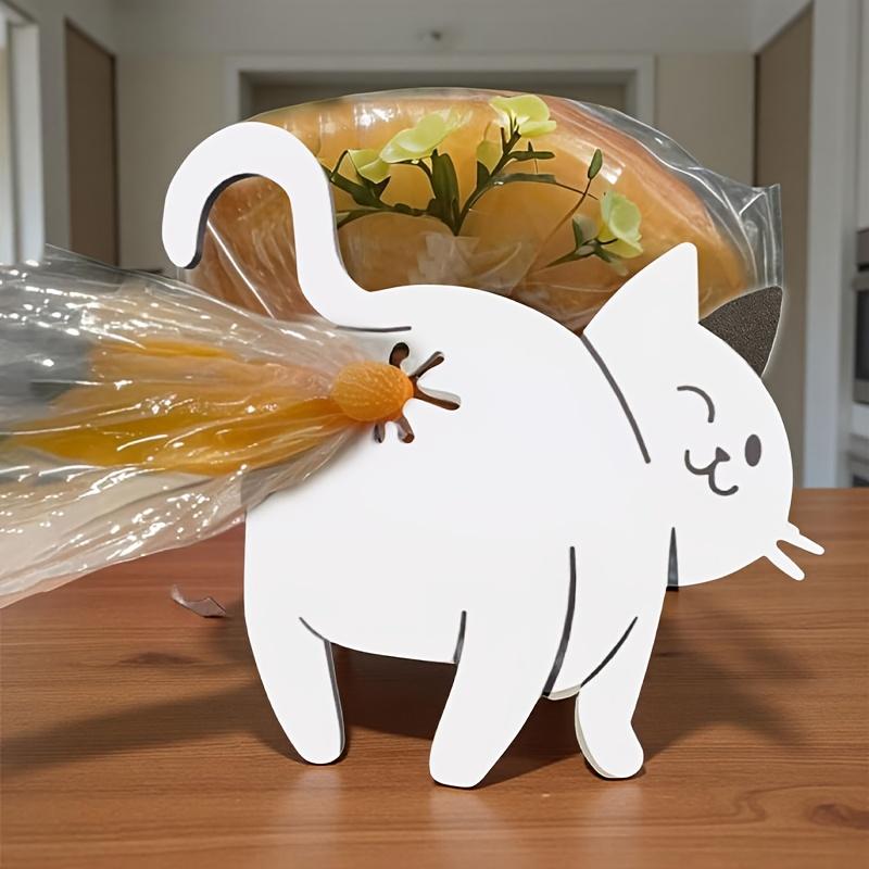 3pcs Cute & Durable Cat Butt Clips - Plastic, Easy To Use for Food Bags, Kitchen & Dining, Organizing Snacks