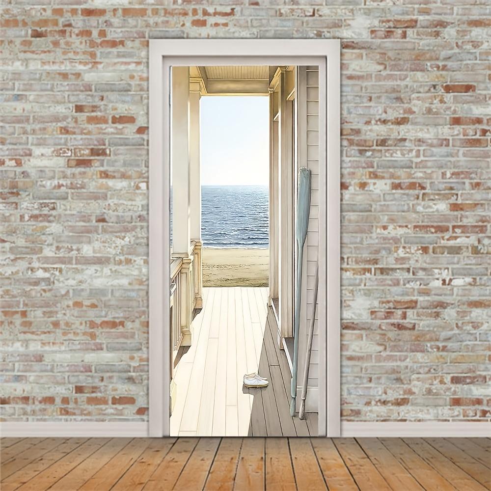 Samolepicí vinylové dveřní samolepky, kamuflážní umělecký tisk, odnímatelná vodotěsná tapeta, samolepicí PVC nástěnné malby, dekorace interiérových stěn