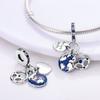 925 Silver Travel Airplane Earth Beads Charm Pendant Fit Original Bracelet Diy Fine Jewelry Charms