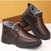 Fashion Winter Men's Ankle Boots Plush Warm Anti Slip Waterproof Cotton Shoes Comfortable Lightweight Outdoor Men Shoes