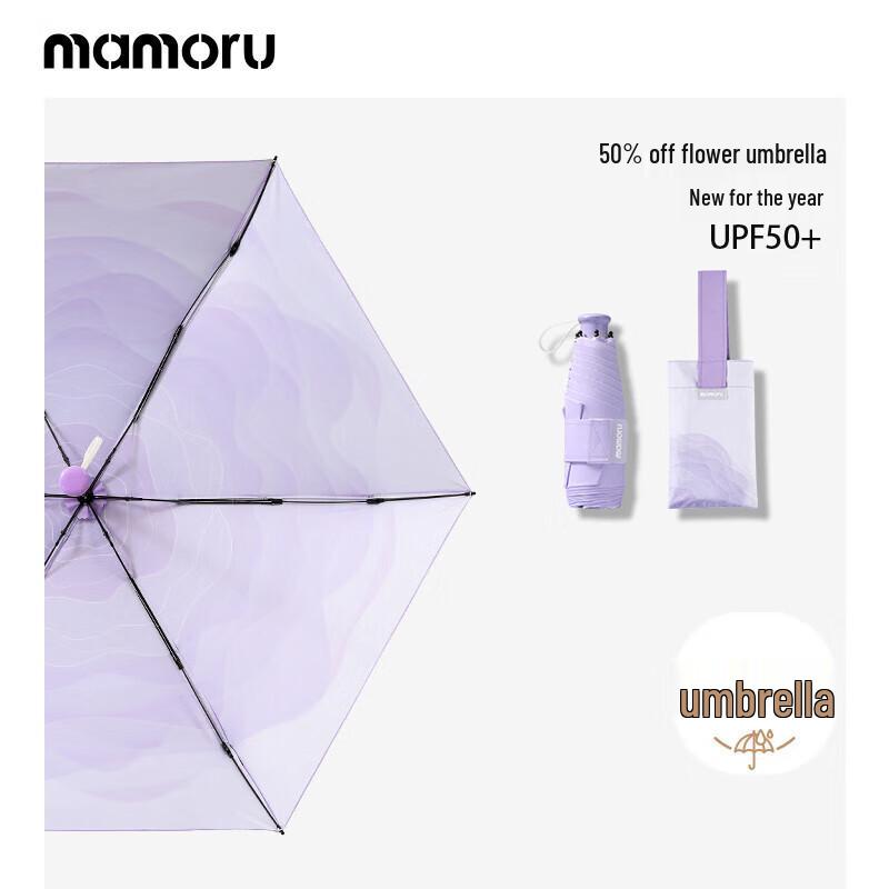 

Lightweight UV Protection Gradient Floral Folding Sun Umbrella