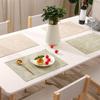 Nordic Retro PU Leather Placemats Waterproof OilProof Table Mats for Kitchen Dining Room Decoration