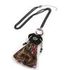 Les Trésors De Lily [N1695] - Designer Necklace 'Articulated Doll' Black Red Green - 80 Cm - 11x8 Cm