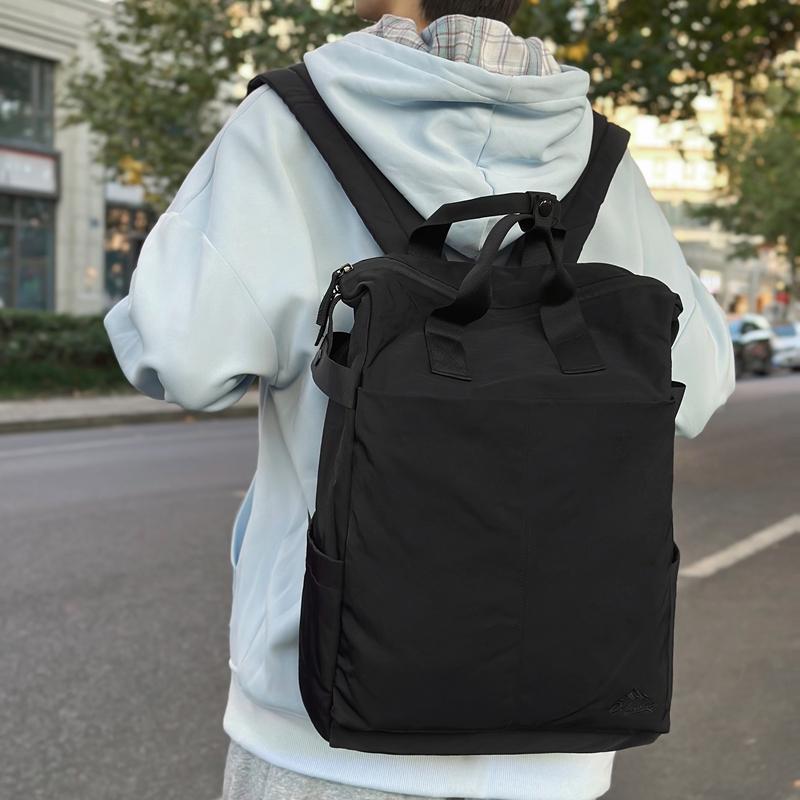 Solid Color Backpack Men's Large Capacity Backpack Women's Computer Bag Student Schoolbag