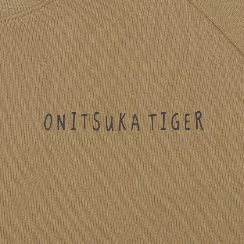 ONITSUKA TIGER Logo Animal Pattern Embroidered Casual Crew Neck Pullover Sweatshirt Unisex Sweatshirt Dark-Khaki 2183B182-250