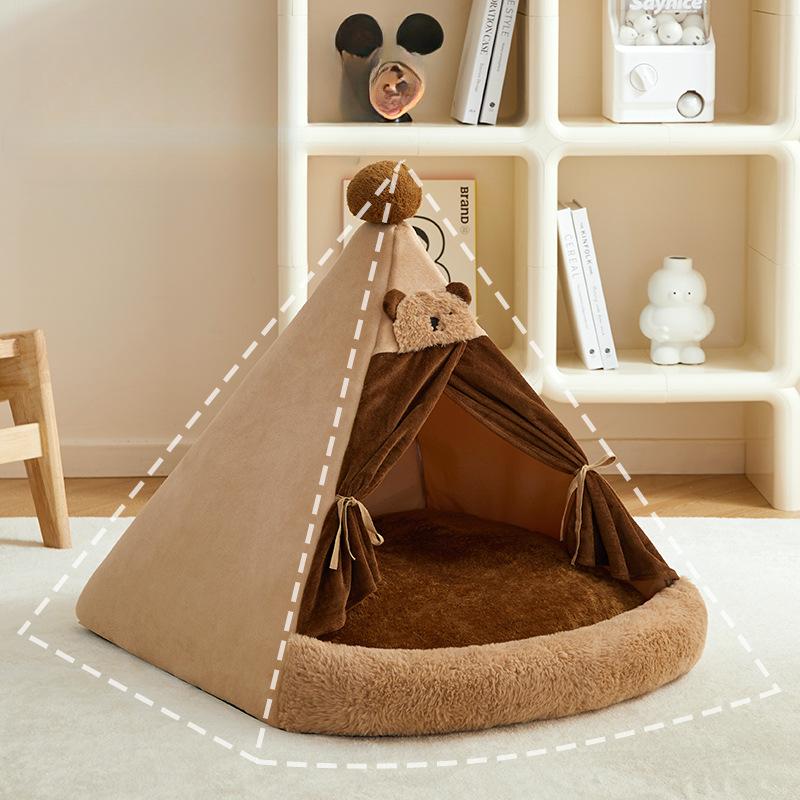 Dog House with Roof Dog House Safe Teddy Dog House Dirty Dog House Warm Closed Dog Bed In Winter