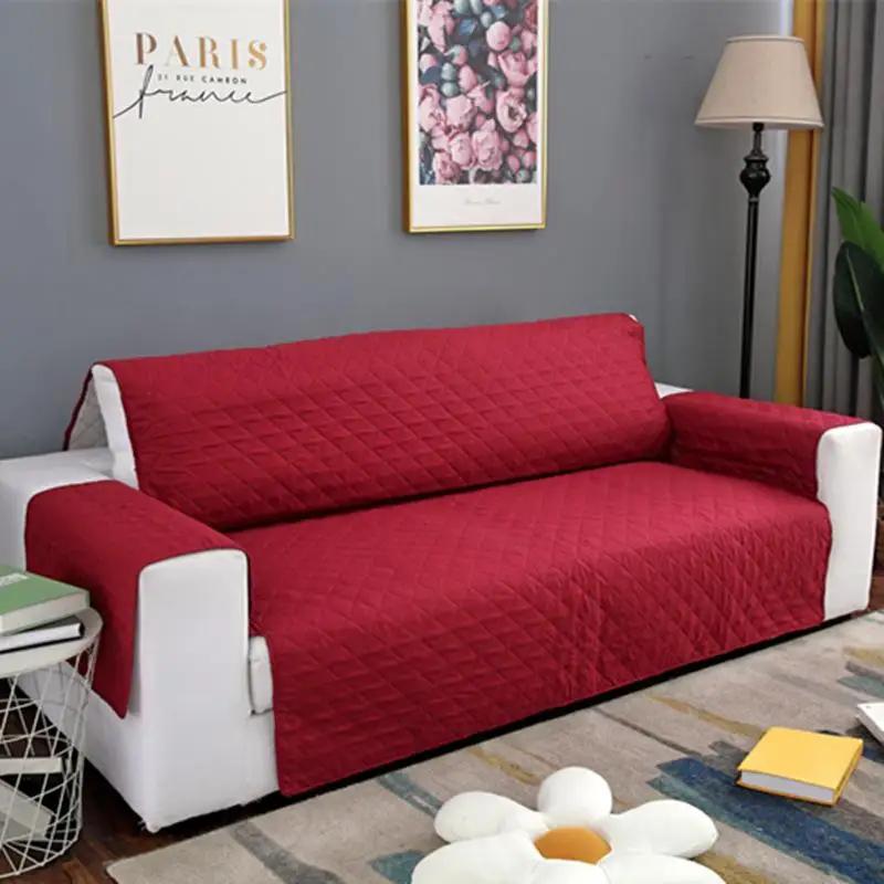 

Горячий Двусторонний Стеганый Коврик Для Дивана С Алмазной Сеткой Водонепроницаемый Однотонный Мебельный Защитный Чехол Бытовая Нескользящая Диванная Подушка 55x195cm