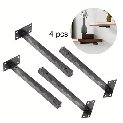 4pcs L Bracket for Shelves Heavy Duty Thickened and Widen Hidden Brace Joint Angle Brackets