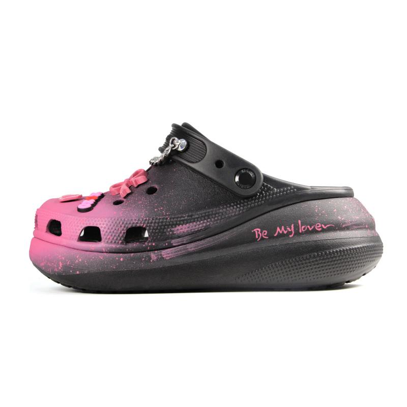 

Crocs Classic Crush Girly Heart Barbie Туфли с дырками Унисекс Черные 41-42 чёрный
