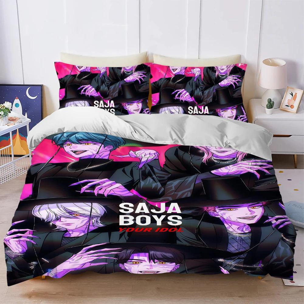 Movie D-Demon H-Hunters Duvet Cover Set Soft Wash Cotton Bed Comfortable Student Dormitory Home Girl's Gift Baby Bedding
