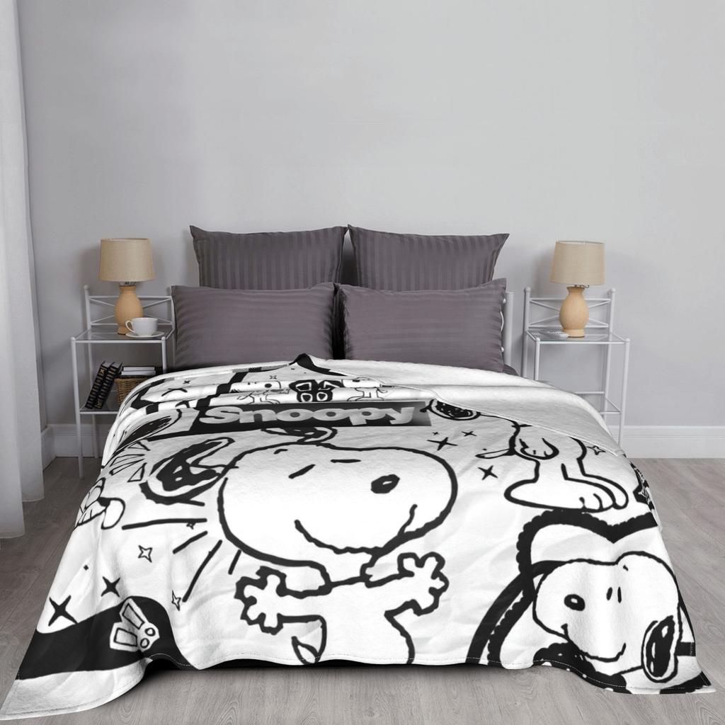 Coperta con Accessori di Snoopy Calda Accogliente Morbida Plaid per Divano 50x60 Pollici Copriletto Multimisura