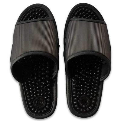 [Hakihaki Kobo - Slippers by CREO] Reyule Health Sandals, Size 3L (Up To 28.5cm), Jumbo, Made In Japan, Foot Reflexology, Black