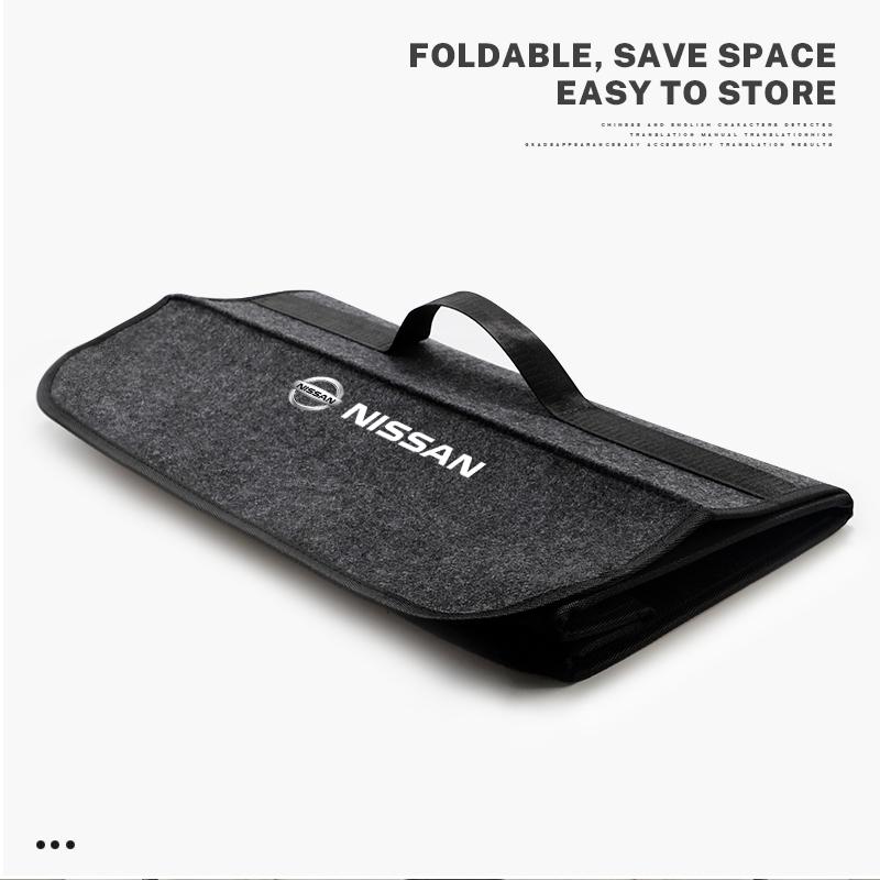 BXKKRP1 Large Capacity Storage Box Car Trunk Organizer Bag For Nissan Qashqai J11 Sylphy N7 Teana Note Navara Juke Patrol Leaf Tiida GTR