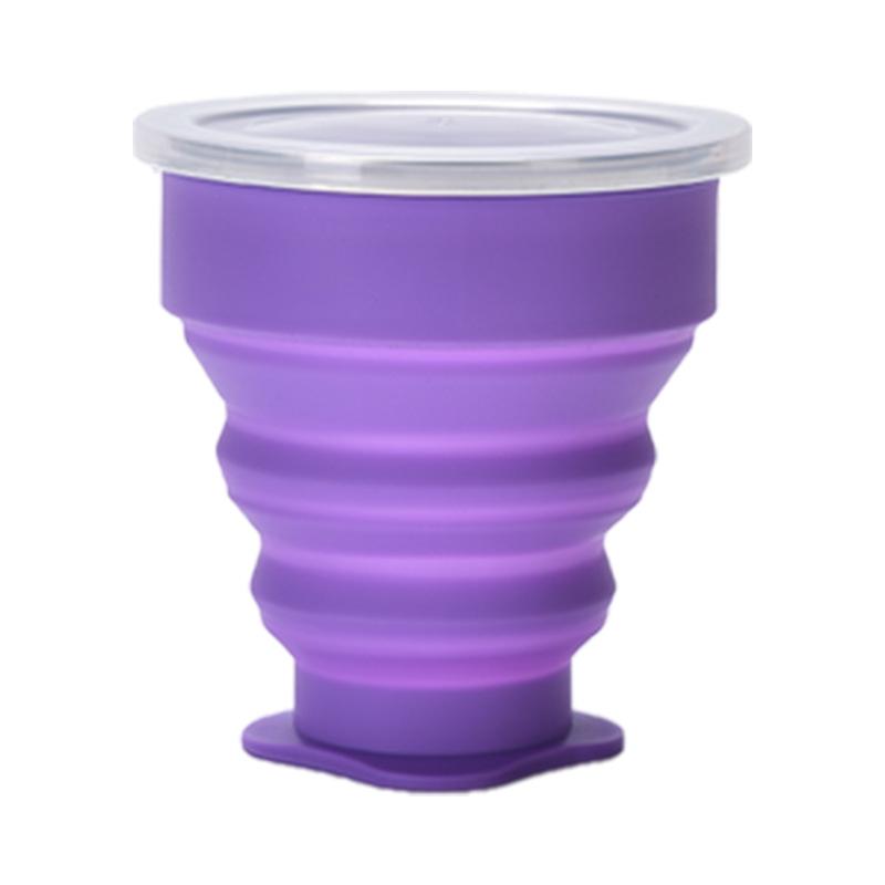 

Collapsible Silicone Travel Cup: Lightweight Portable Outdoor/Travel Mouthwash Cup 200ML фиолетовый