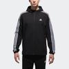 Adidas WB Mesh Bond 3S Striped Hooded Zip-Up Long Sleeve Jacket Men Jackets Black CX4985