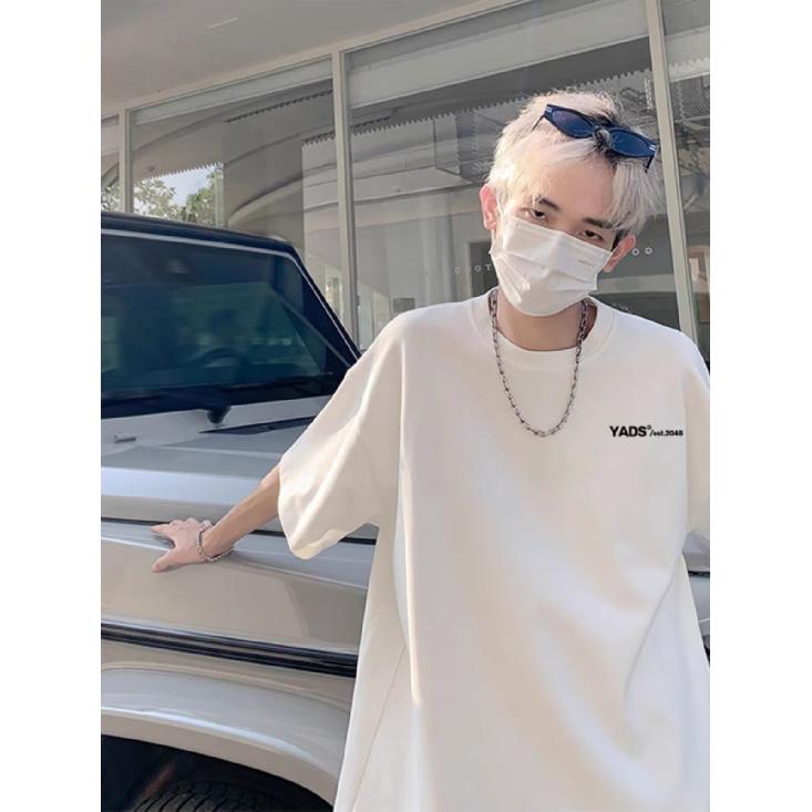Fashion Brand ins Hong Kong Style Short Sleeve T T-shirt Men and Women2025Summer New Plus Size Loose Men's Half Sleeve T-Shirt Top