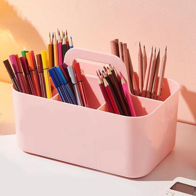 Desktop-Aufbewahrungsbox mit mehreren Fächern, großes Fassungsvermögen, Schreibwaren, Stifthalter, Make-up-Organizer, multifunktionaler Dusch-Caddy-Behälter aus Kunststoff