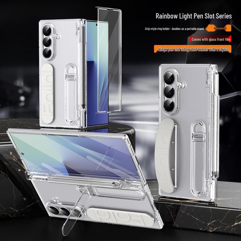 Anti-Fall Case with Pen Holder & Wrist Strap for Samsung Z Fold 3-7