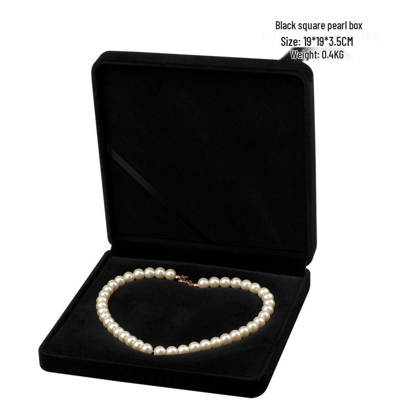 Set of 16 Black Velvet Jewelry Boxes for Earrings, Rings, Pendants, and Bracelets with Logo.
