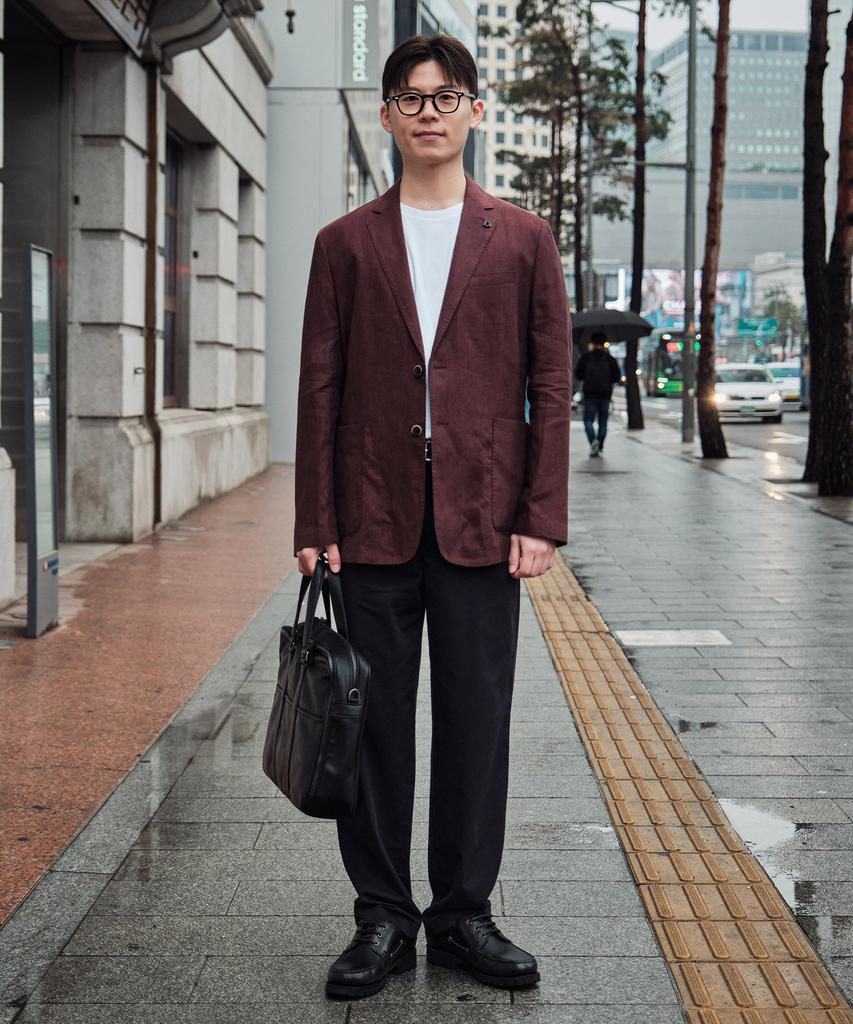 Stco [Summer] Diems 100% Linen Premium Jacket_Wine (Classic Fit)_Djaxb11Csa