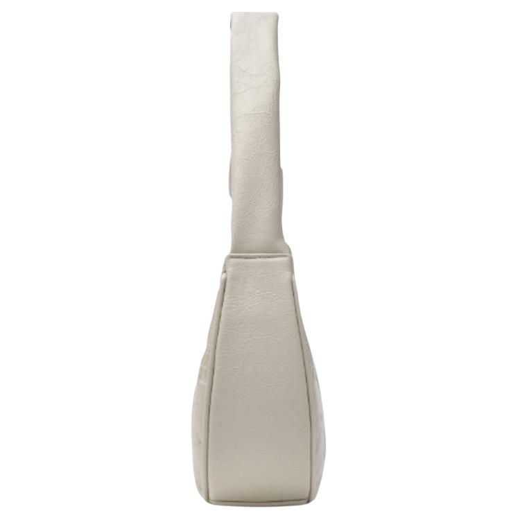 New MLB MONOGRAM New York Yankees Synthetic Leather Hobo Bag, Handbag Women's Ecru 3ABQMV15N-43WHS