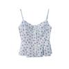 Summer French design waist floral sling vest women's outer wear S