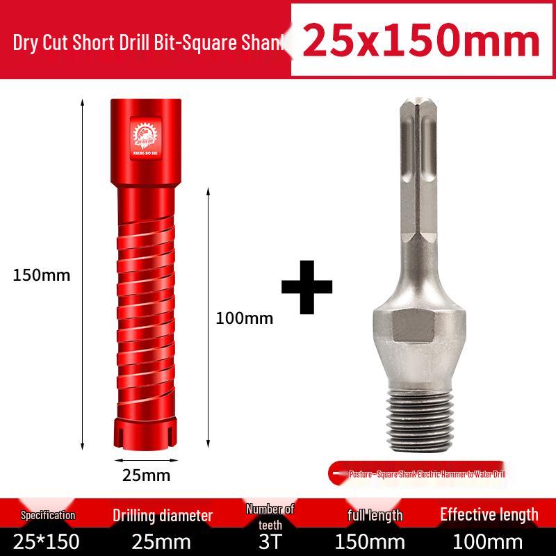 Compact Electric Hammer Water Drill Bit Set for Sharp Hole Opening in Range Hood, Wire Box, and Wall.