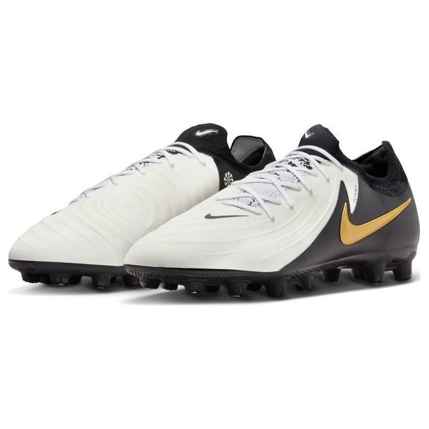 Nike Fashion HG (Rubber Short Studs) Shock Absorbing Non-Slip Wear-Resistant Lightweight Soccer Shoes Men Soccer Shoes Black White FJ2555-100