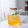 Bamboo Lid Heat-Resistant Glass Water Pitcher