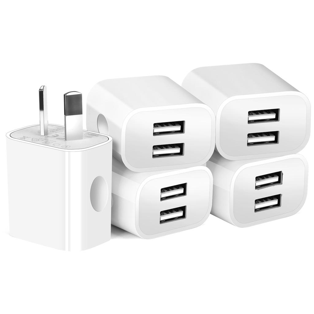 1/3/5/10pcs Practical Electronics New Charger AU Plug Adapter Cell Phones 2.1A Dual Port Power Plug Standard Wall Adapter