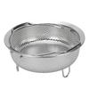 Steam Basket with Foldable Handle 304 Stainless Steel Multifunctional Colander Steam Insert for