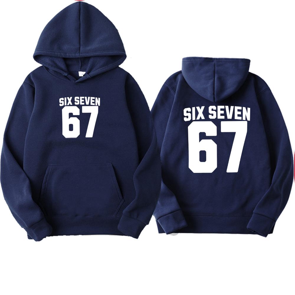 Fashion 67 Graphic Print Men's Hoodies Pullover Autumn Women Clothing Outdoor Casual Clothes Men's Tops Sweatshirts