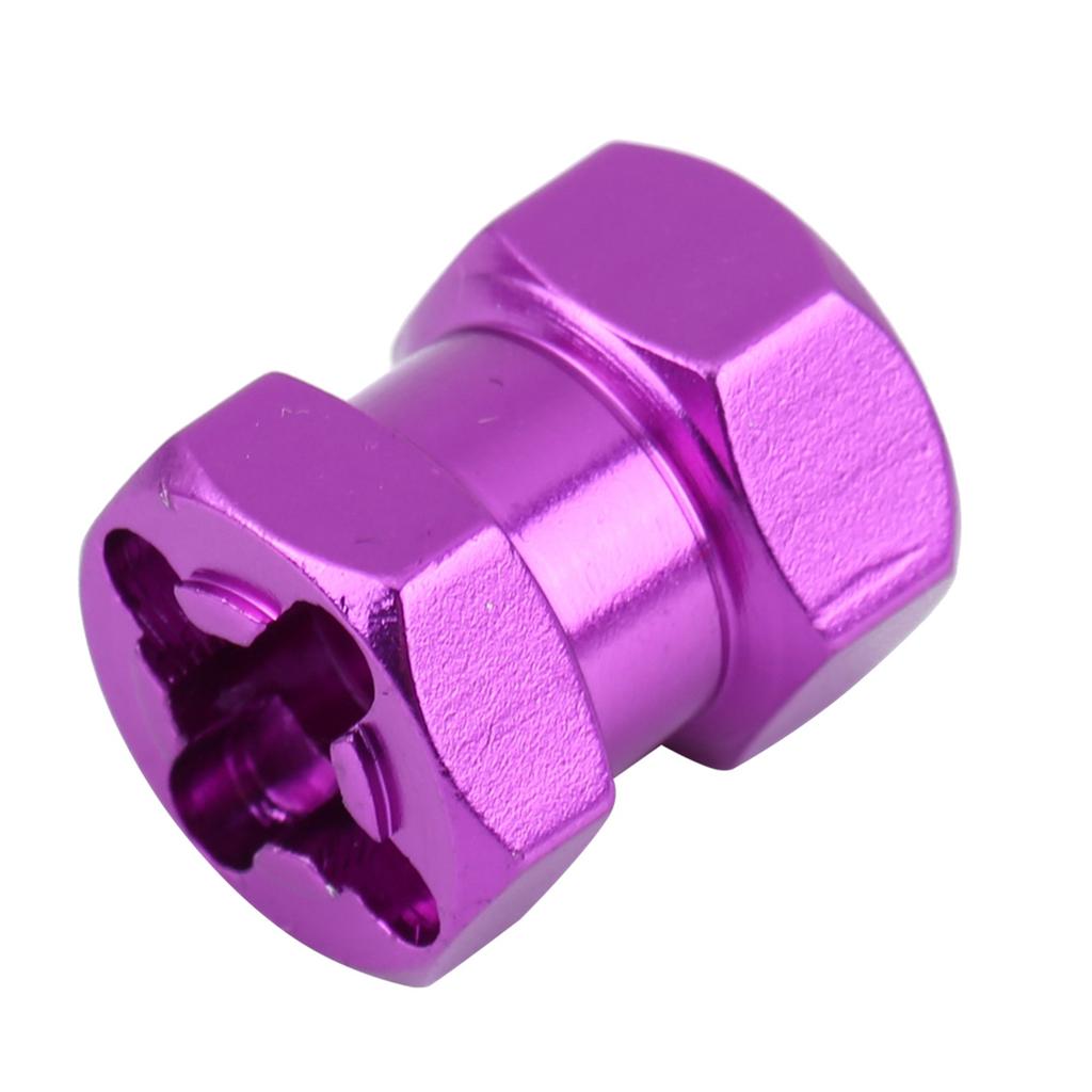 4pcs 12mm RC Hex Wheel Hub Metal Adapter for D90 AX10 CC01 SCX10 F350 Crawler (15mm Purple)