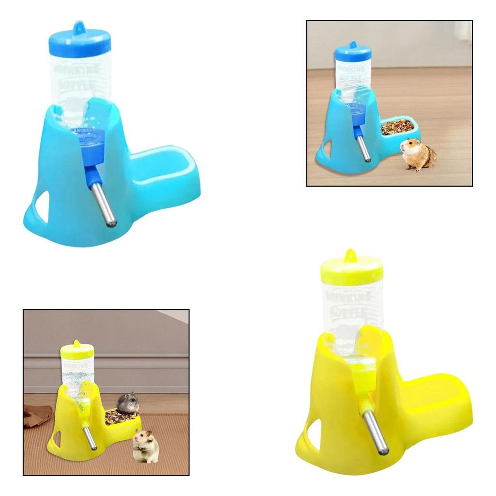 Blue Hamster Water Bottle 80ml Durable PP Material Auto Bottle Holder Feeder for Small Pet Supplies